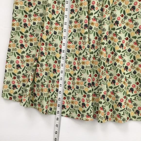 Retro Licious Women’s Dress Christmas Print Green Multicolored Size 2X - Picture 12 of 12